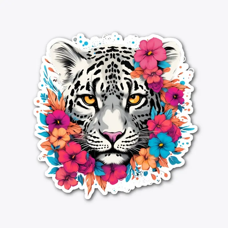 Floral Snow Leopard Design Collection