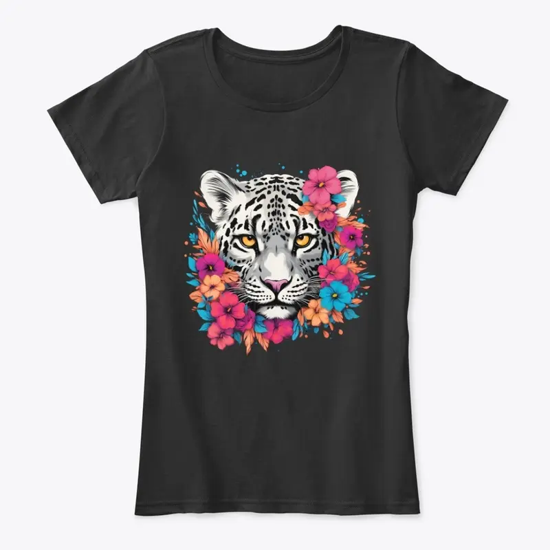 Floral Snow Leopard Design Collection